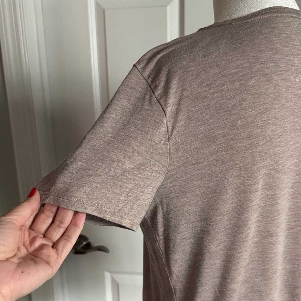 Nine West Taupe Short Sleeve Tee - Picture 6 of 9